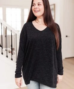 Ave Shops Let It Be Black Long Sleeve Top | Stylish Women's Tops & Blouses 28 Ave Shops Let It Be Top In Black Clothing