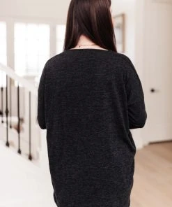 Ave Shops Let It Be Black Long Sleeve Top | Stylish Women's Tops & Blouses 22 Ave Shops Let It Be Top In Black Clothing