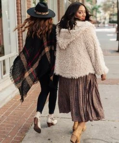 Ave Shops Cardigans, Sweaters, Outerwear Annika Plush Faux Fur Jacket