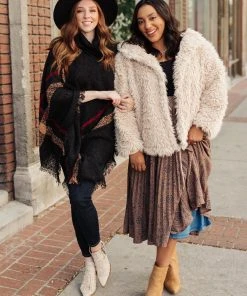 Ave Shops Cardigans, Sweaters, Outerwear Annika Plush Faux Fur Jacket