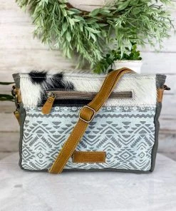 Sixtease Light Aztec & Cowhide Crossbody Handbag Handbags & Wallets