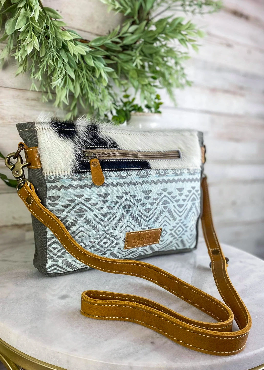 Sixtease Light Aztec & Cowhide Crossbody Handbag - Stylish & Durable Handbags & Wallets 5 Sixtease Light Aztec & Cowhide Crossbody Handbag Handbags & Wallets