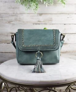 Jen & Co >> MEGA SALE << Light Blue Studded Crossbody Handbag