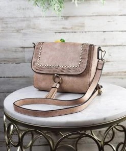 Jen & Co Light Blush Studded Crossbody Handbag - MEGA SALE -The Cinchy Cowgirl Store LightBlushStuddedCrossbodyHandbag1 1080x
