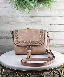 Jen & Co Light Blush Studded Crossbody Handbag >> MEGA SALE <<