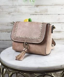Jen & Co Light Blush Studded Crossbody Handbag >> MEGA SALE <<