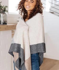 Ave Shops Lightly Layering Poncho Cardigan