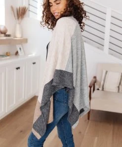 Ave Shops Lightly Layering Poncho Cardigan