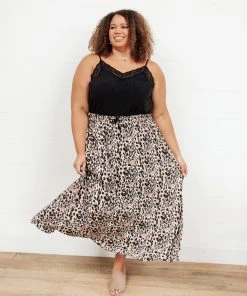 Ave Shops Lilith Maxi Skirt In Animal Print Bottoms & Jeans