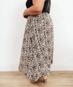 Ave Shops Lilith Maxi Skirt In Animal Print Bottoms & Jeans