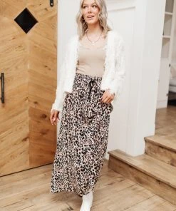Ave Shops Lilith Maxi Skirt In Animal Print Bottoms & Jeans