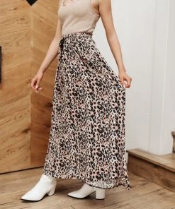 Ave Shops Lilith Maxi Skirt In Animal Print Bottoms & Jeans