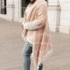 Ave Shops Lined With Tassel Cardigan In Mauve/Blue