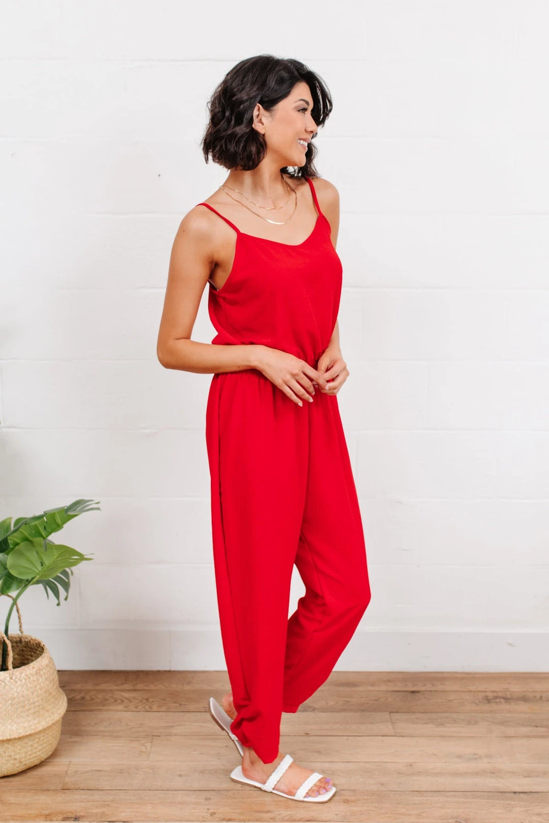 Ave Shops Livin' The Dream Red Jumpsuit - Stylish Women's Romper for Casual Wear 5 Ave Shops Livin' The Dream Jumpsuit In Red Dresses, Rompers, Jumpsuits