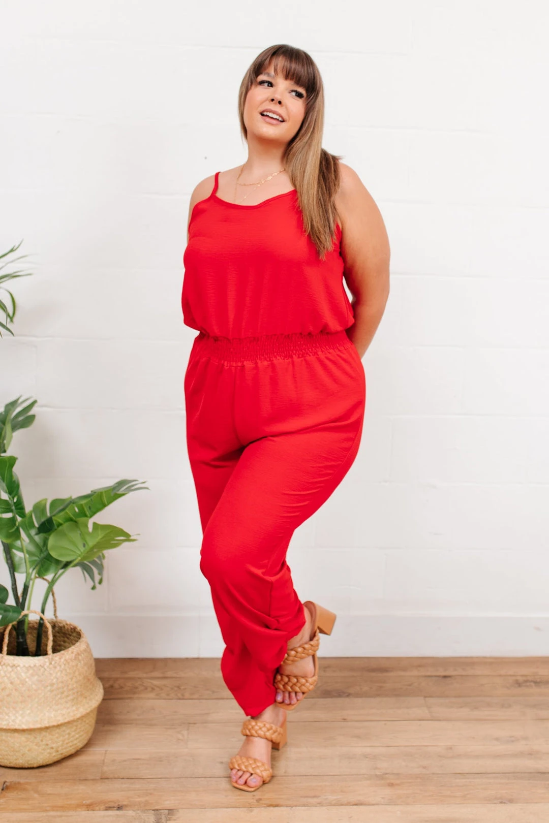 Ave Shops Livin' The Dream Red Jumpsuit - Stylish Women's Romper for Casual Wear 9 Ave Shops Livin' The Dream Jumpsuit In Red Dresses, Rompers, Jumpsuits