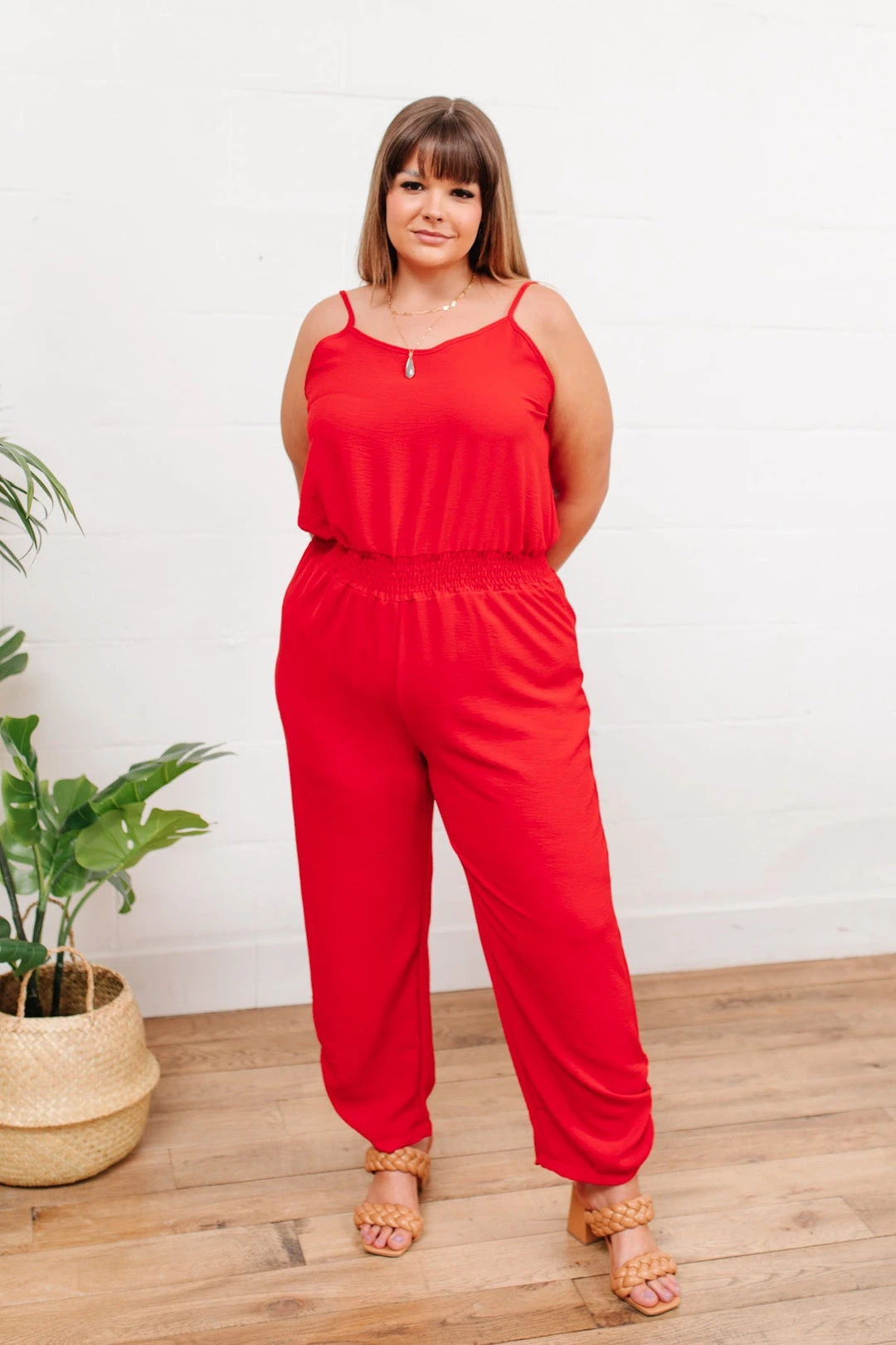 Ave Shops Livin' The Dream Red Jumpsuit - Stylish Women's Romper for Casual Wear 13 Ave Shops Livin' The Dream Jumpsuit In Red Dresses, Rompers, Jumpsuits