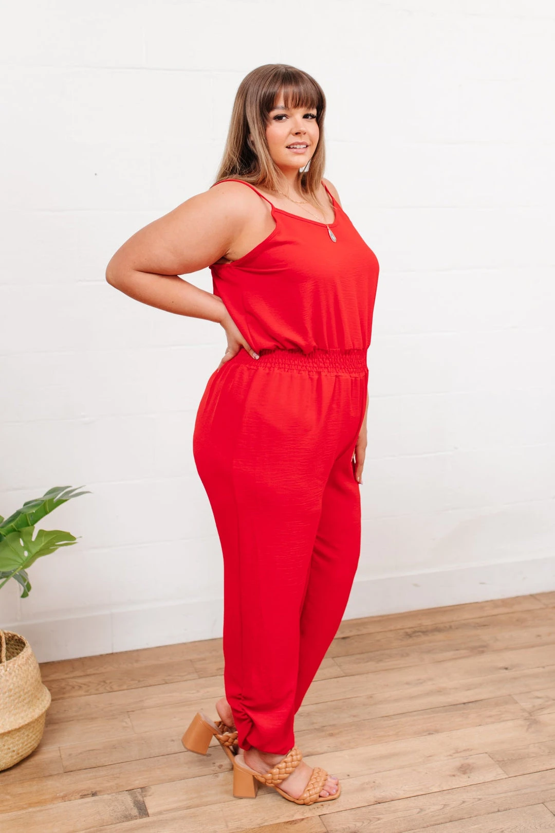 Ave Shops Livin' The Dream Red Jumpsuit - Stylish Women's Romper for Casual Wear 7 Ave Shops Livin' The Dream Jumpsuit In Red Dresses, Rompers, Jumpsuits