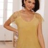 Ave Shops Clothing Lovely Lace Tee In Yellow