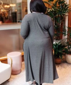 Ave Shops Clothing Lucky Break Cardigan In Charcoal