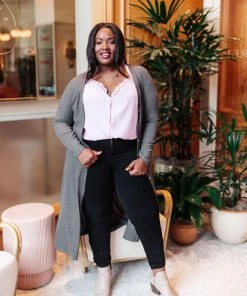 Ave Shops Clothing Lucky Break Cardigan In Charcoal