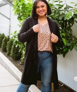 Ave Shops Lucky Break Jacket - Black Cardigan Sweater for Women | Stylish Outerwear 24 Ave Shops Lucky Break Jacket In Black Clothing