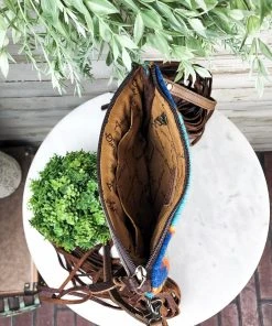 American Darling Handbags & Wallets Luna Turquoise Aztec Fringe Crossbody Handbag