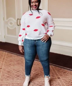 Ave Shops Clothing Luscious Lips Top In White