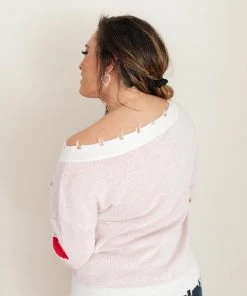 Ave Shops Women's Luscious Lips White Cardigan Sweater - Stylish Outerwear Top 30 Ave Shops Clothing Luscious Lips Top In White