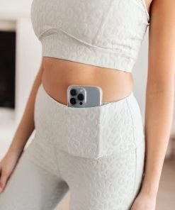 Ave Shops Lux & Plush Leggings In Mist