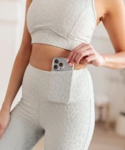 Ave Shops Lux & Plush Leggings In Mist