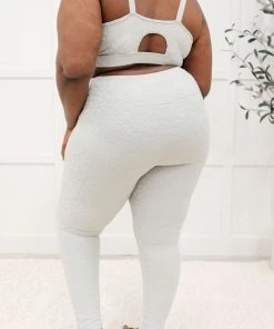 Ave Shops Lux & Plush Leggings In Mist