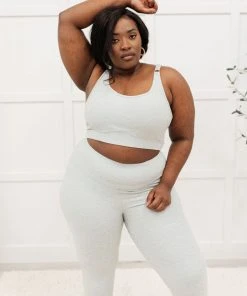 Ave Shops Lux & Plush Sports Bra In Mist Lounge & Active Wear 36 Ave Shops Lux & Plush Sports Bra In Mist Lounge & Active Wear