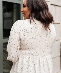 Ave Shops Clothing Madeline Polkadot Top In Ivory