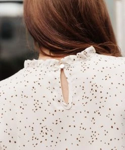 Ave Shops Clothing Madeline Polkadot Top In Ivory