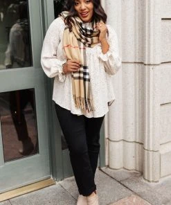 Ave Shops Clothing Madeline Polkadot Top In Ivory