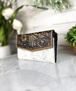 Myra Handbags & Wallets Maggie Mae Tooled Cowhide Wallet