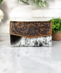 Myra Handbags & Wallets Maggie Mae Tooled Cowhide Wallet