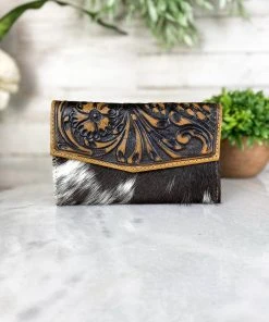 Myra Handbags & Wallets Maggie Mae Tooled Cowhide Wallet