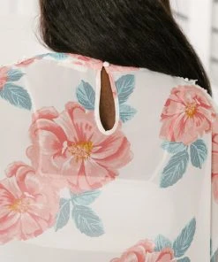 Ave Shops Maisy Floral Blouse In Ivory Clothing