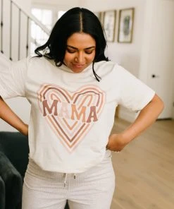 Ave Shops Clothing Mama Graphic Tee - Stylish Short Sleeve Top for Women 47 Ave Shops Clothing Mama Graphic Tee