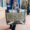 Sixtease Mandala Cowhide Weekender Bag