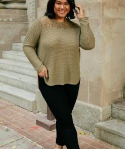 Ave Shops Mara Top In Olive Clothing