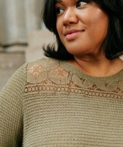 Ave Shops Mara Top In Olive Clothing