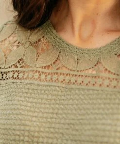 Ave Shops Mara Top In Olive Clothing