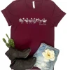 The Cinchy Cowgirl CLOSEOUT- Maroon Chickens Short Sleeve Graphic Tee CLEARANCE GRAPHICS