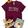 The Cinchy Cowgirl Clothing Maroon Dog Mother Beer Lover Short Sleeve Graphic Tee