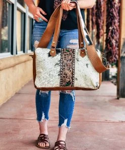 Myra Marvelous Cowhide Small Duffle Handbag >> MEGA SALE <<