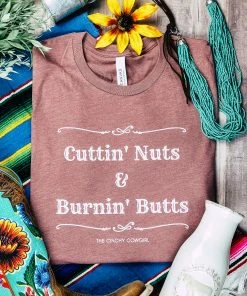 The Cinchy Cowgirl Clothing Mauve CN & BB Short Sleeve Graphic Tee