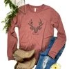 The Cinchy Cowgirl Mauve Deer Long Sleeve Graphic Tee