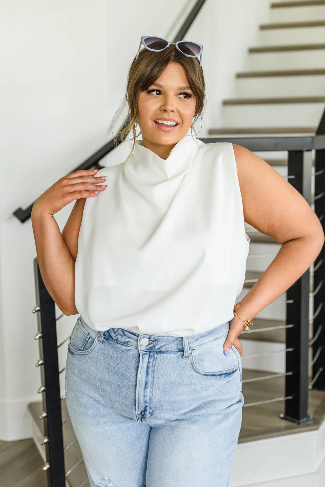 Ave Shops New Arrivals Meet Me At My Place White Top | Short Sleeve Tops for Women 12 Ave Shops New Arrivals Meet Me At My Place Top In White